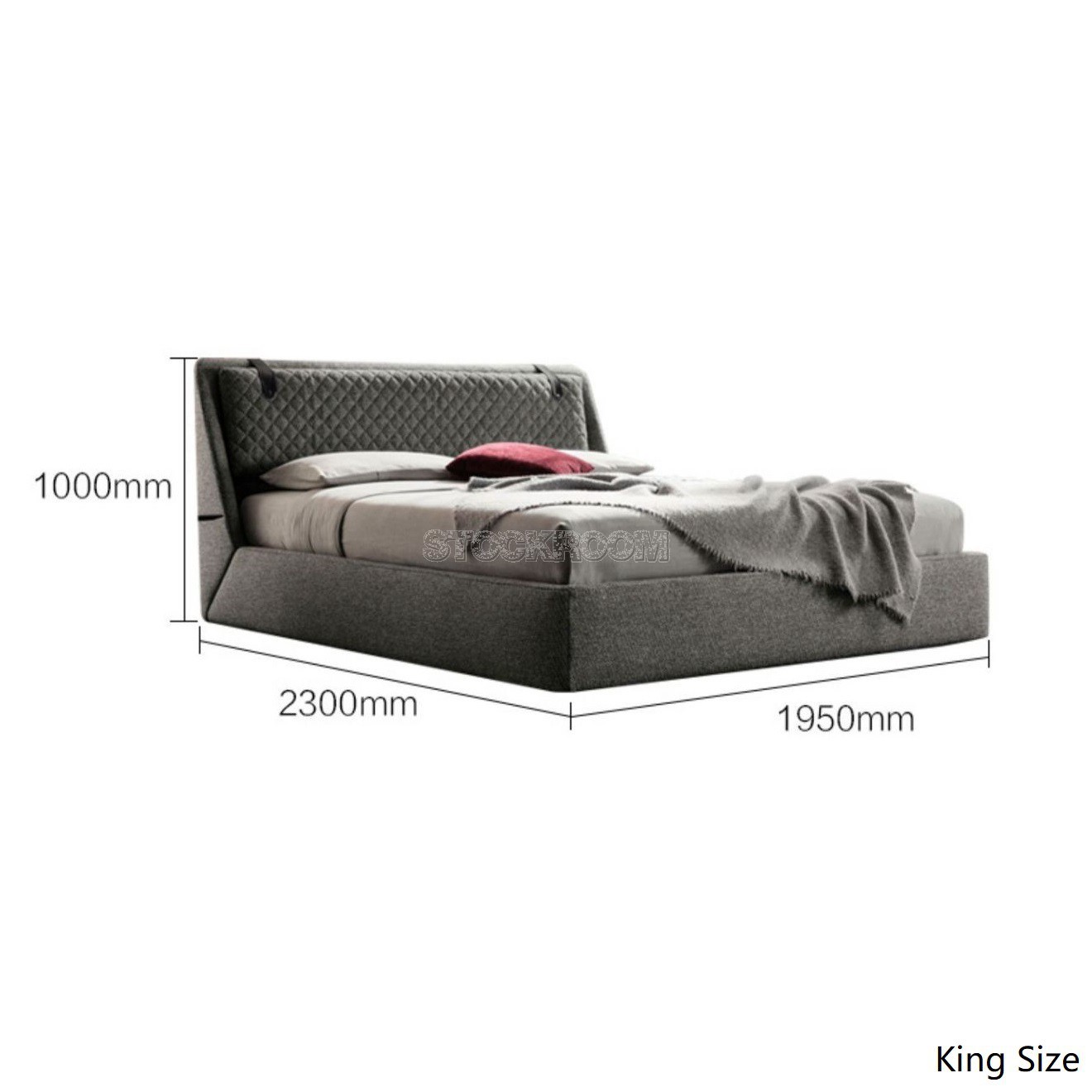 Camillo Fabric Upholstered Bed Frame With Storage