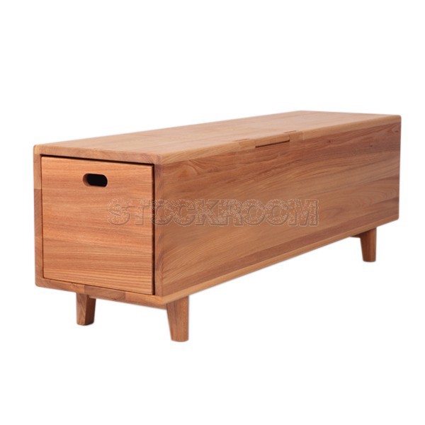 Konell Solid Oak Wood TV Cabinet