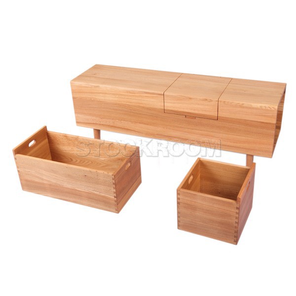 Konell Solid Oak Wood TV Cabinet
