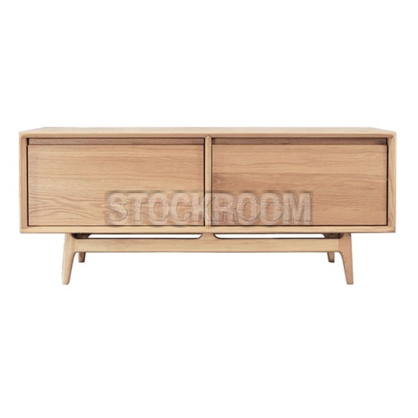 Kristen Solid Oak Wood TV Cabinet - 120CM