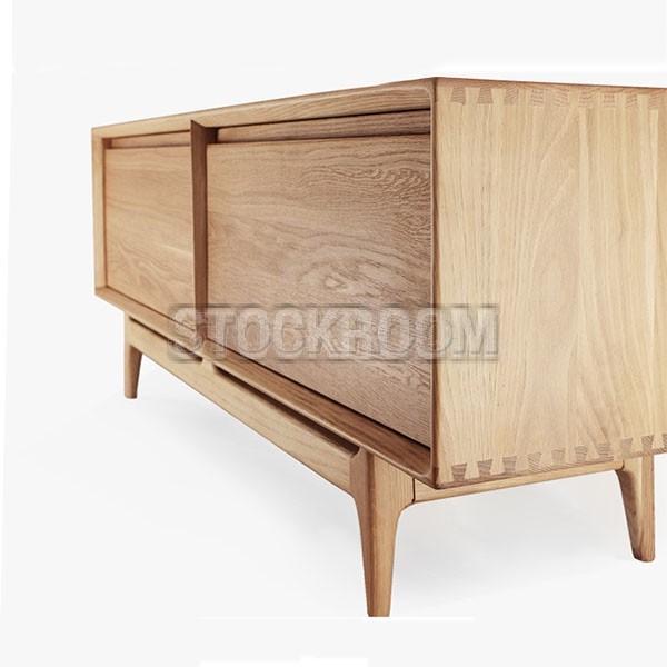 Kristen Solid Oak Wood TV Cabinet - 120CM