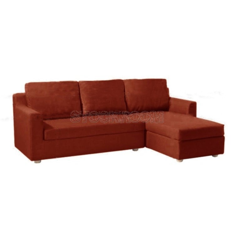 Carel Fabric L-Shape Sofa with Storage