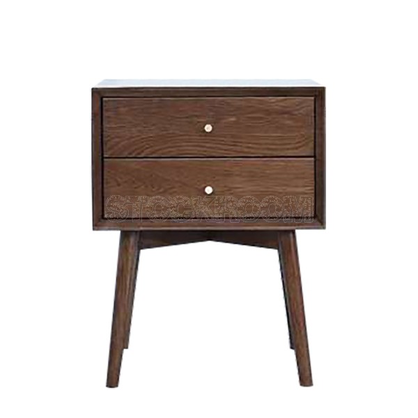 Lambert Solid Oak Wood Bedside Table & Night Stand