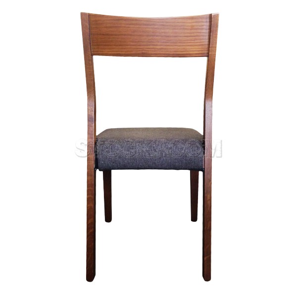 Laverni Solid Oak Wood Dining Chair - Upholstered