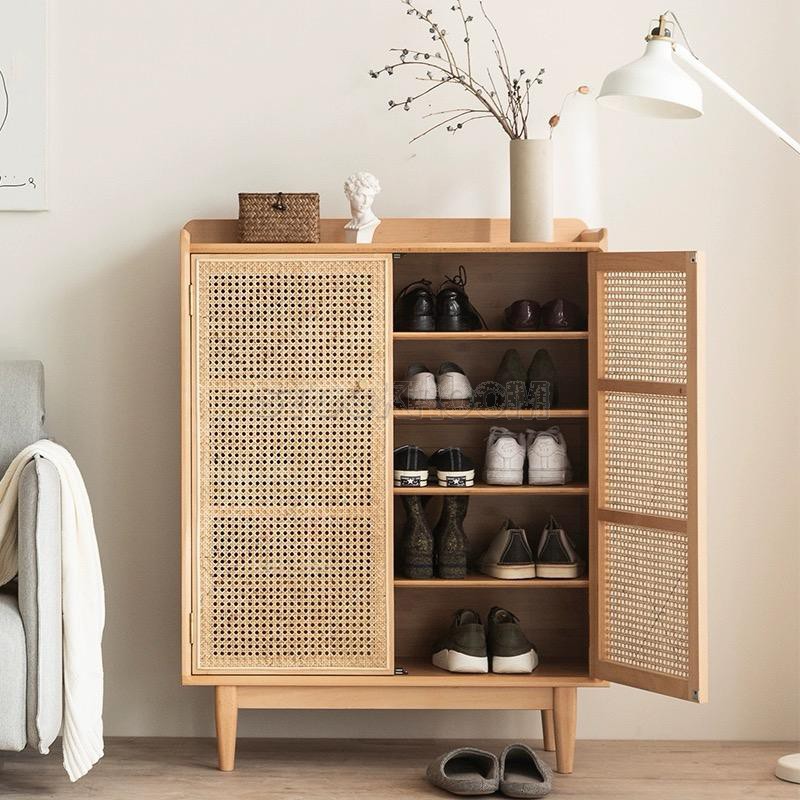 Lawson Rattan Shoe Cabinet 