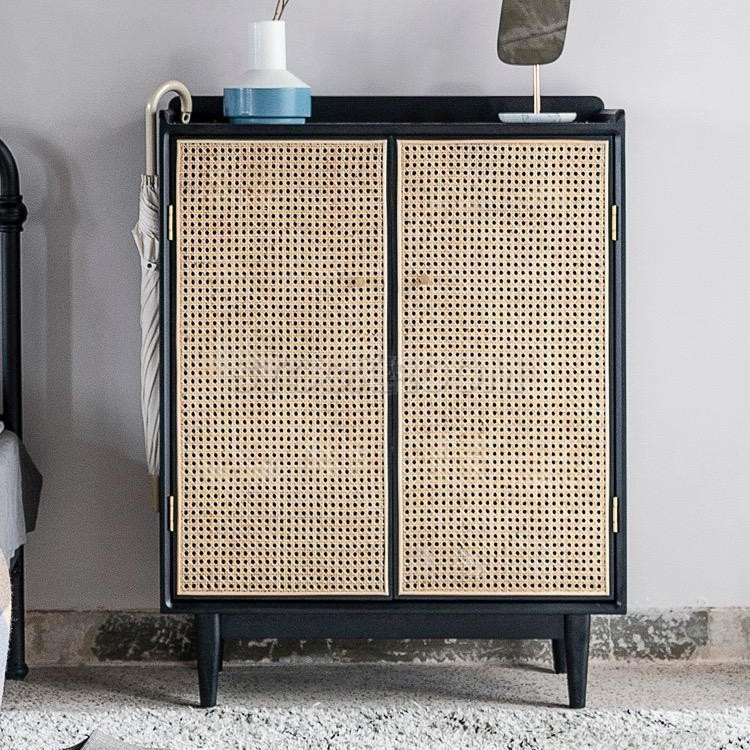 Lawson Rattan Shoe Cabinet 