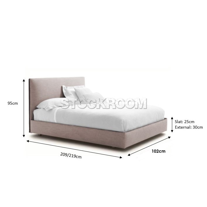 Layla Fabric Upholstered Single Bed Frame