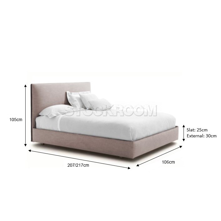 Layla Fabric Upholstered Single Bed Frame