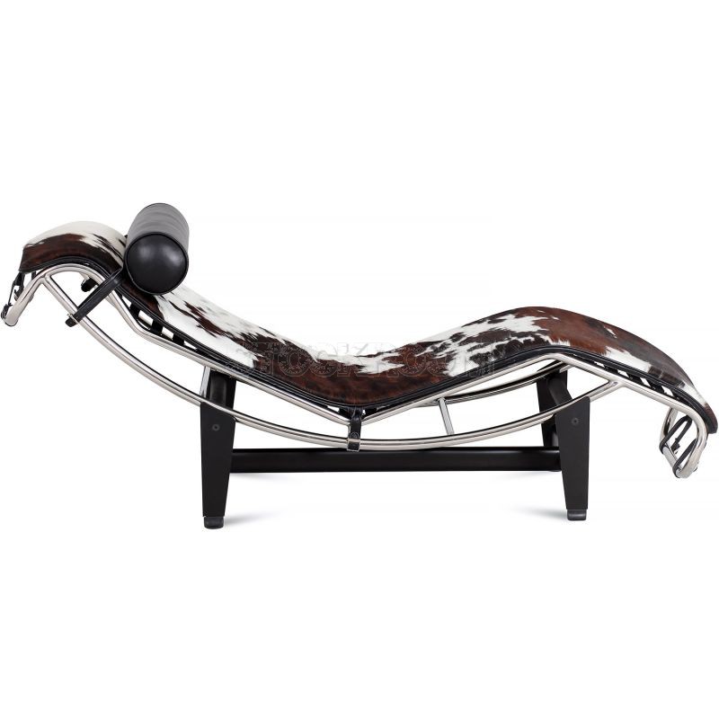 LE CORBUSIER LC4 STYLE CHAISE LOUNGE - COWHIDE