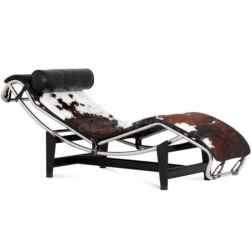 LE CORBUSIER LC4 STYLE CHAISE LOUNGE - COWHIDE