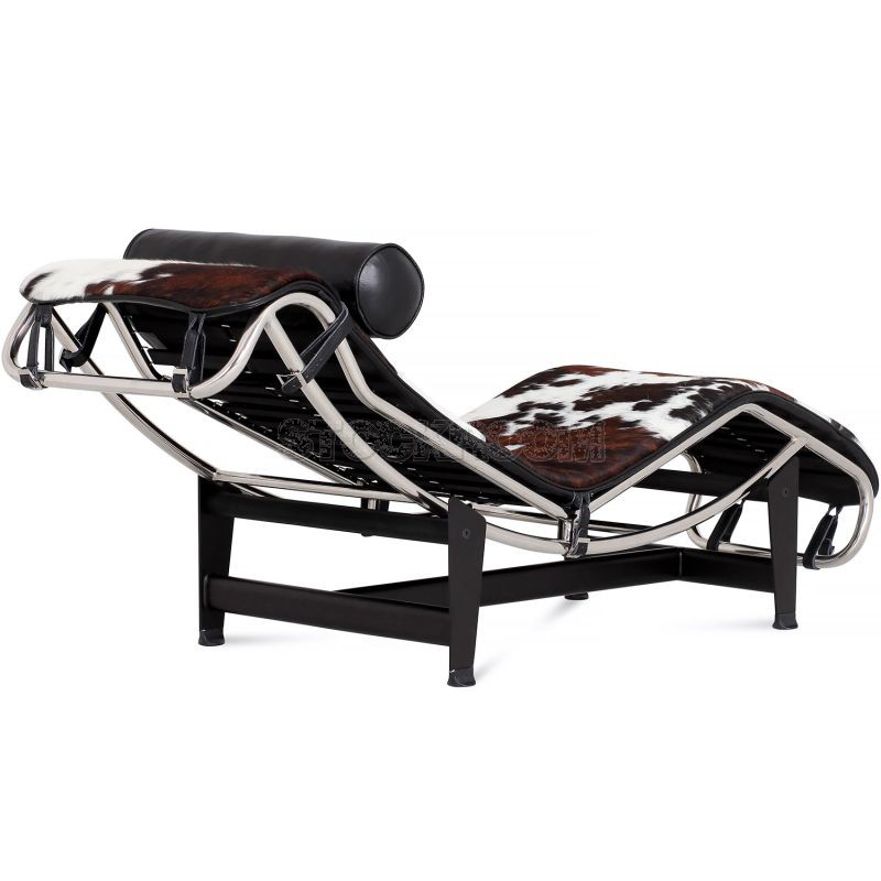 LE CORBUSIER LC4 STYLE CHAISE LOUNGE - COWHIDE