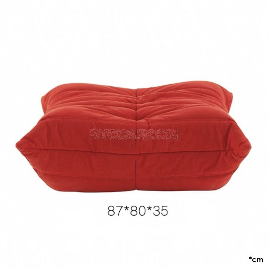 Lennox Caterpillar Style Velvet L Shape Sofa