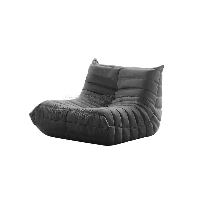 Lennox Caterpillar Style Velvet Armchair