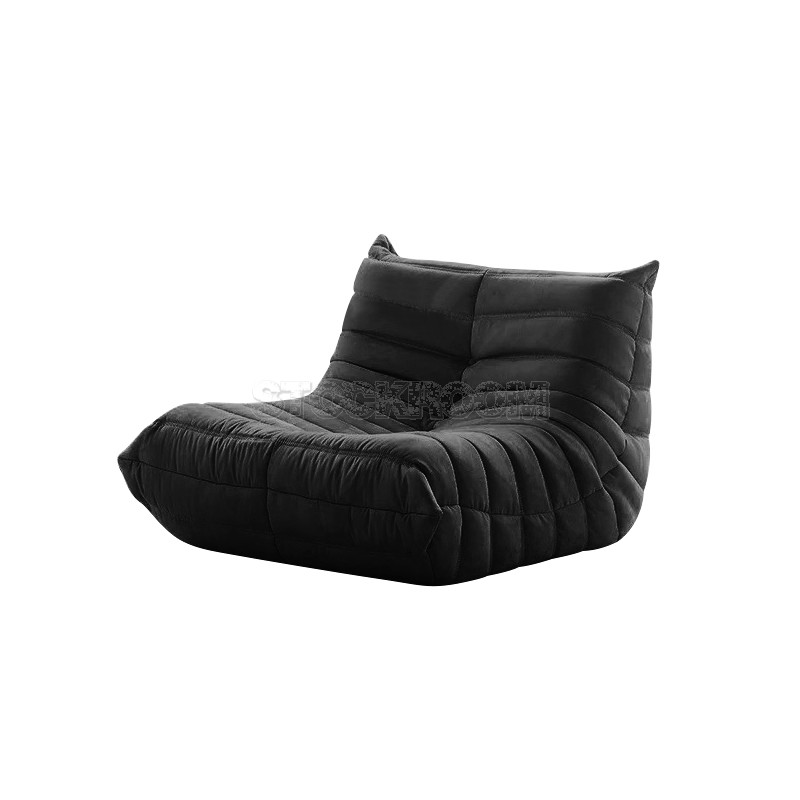 Lennox Caterpillar Style Velvet Armchair
