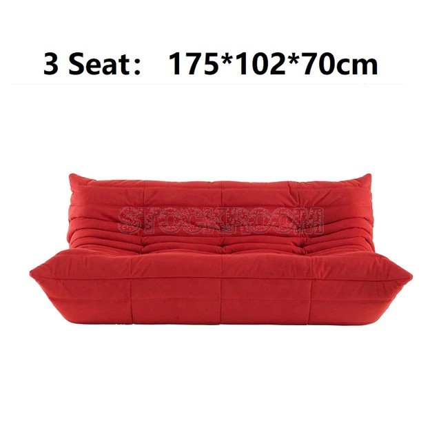 Lennox Caterpillar Style Velvet L Shape Sofa