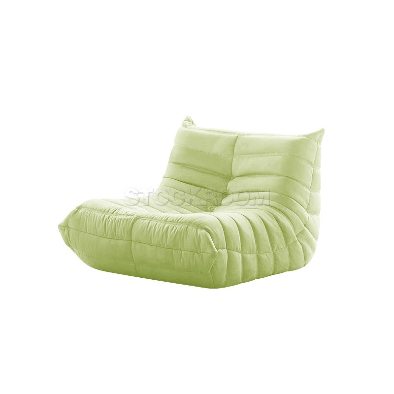 Lennox Caterpillar Style Velvet Armchair