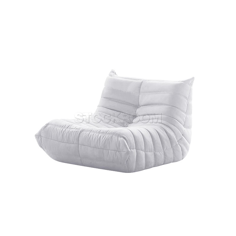 Lennox Caterpillar Style Velvet Armchair