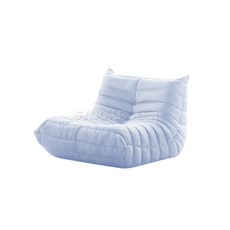Lennox Caterpillar Style Velvet Armchair