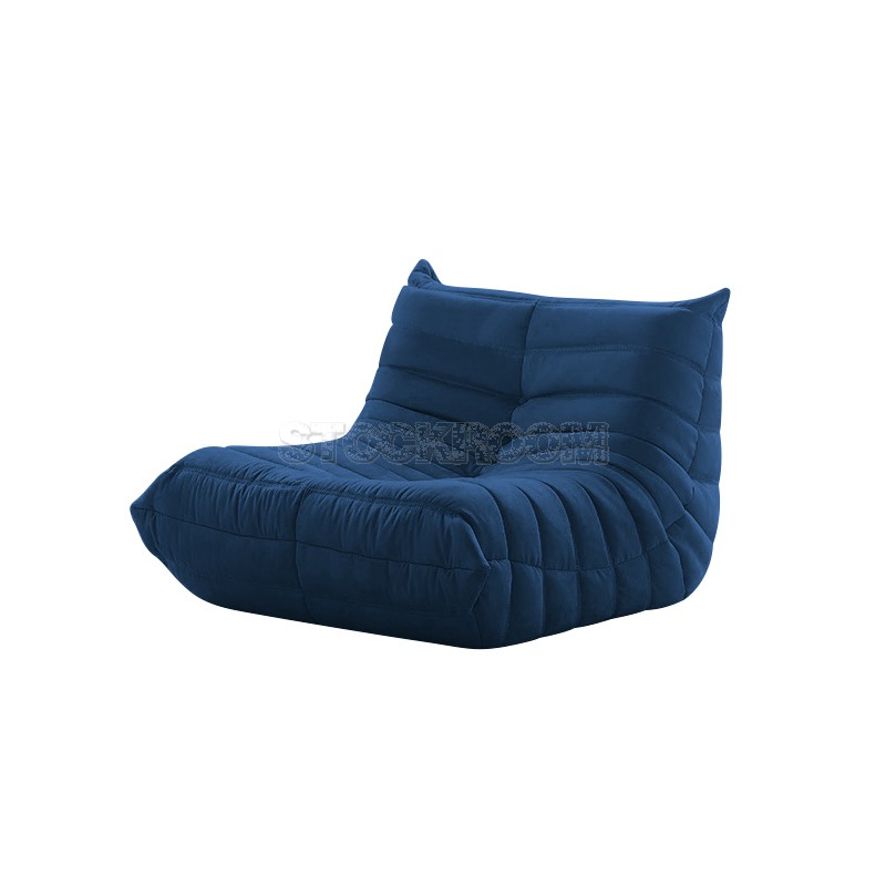 Lennox Caterpillar Style Velvet Armchair