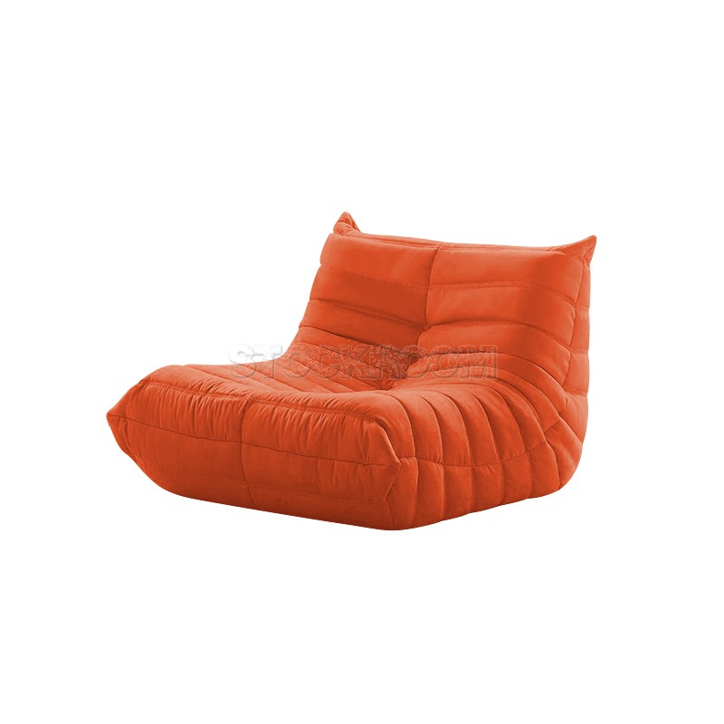 Lennox Caterpillar Style Velvet Armchair