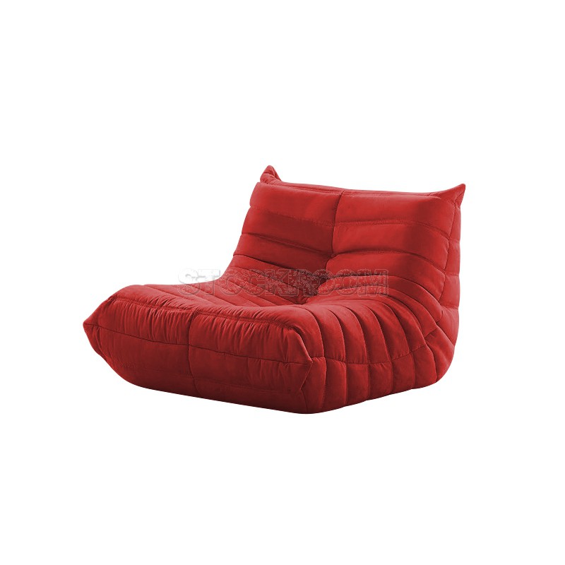 Lennox Caterpillar Style Velvet Armchair