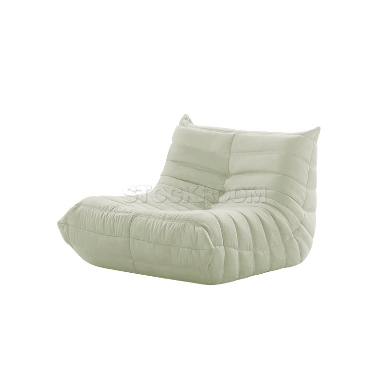 Lennox Caterpillar Style Velvet Armchair