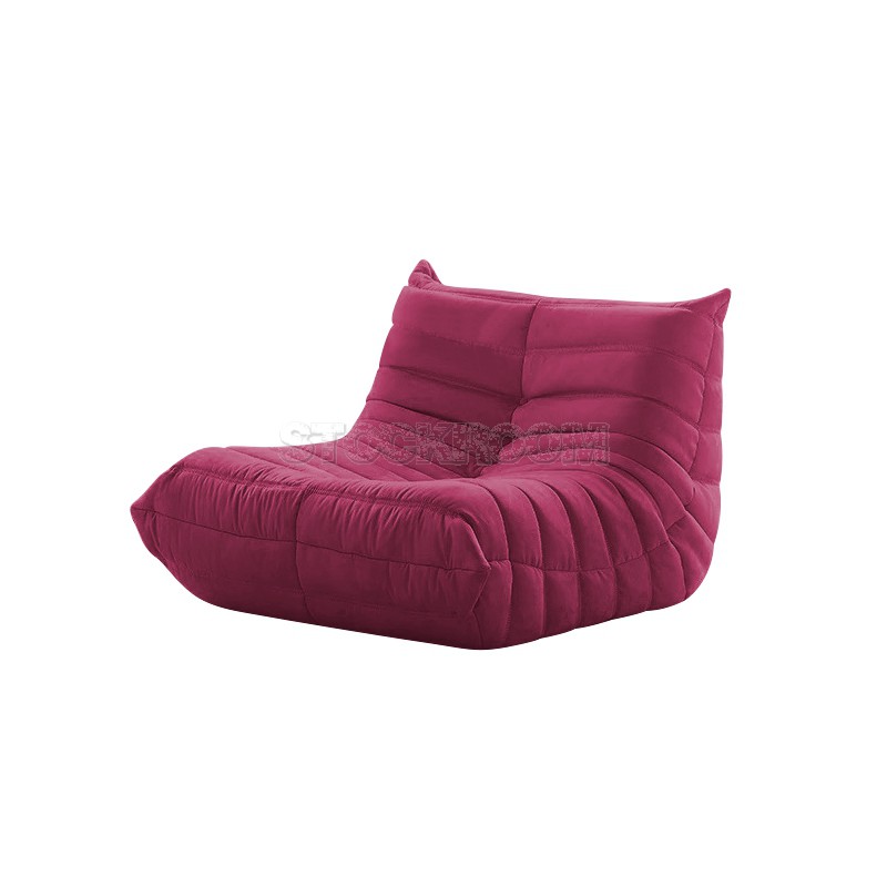 Lennox Caterpillar Style Velvet Armchair