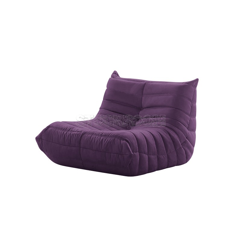 Lennox Caterpillar Style Velvet Armchair