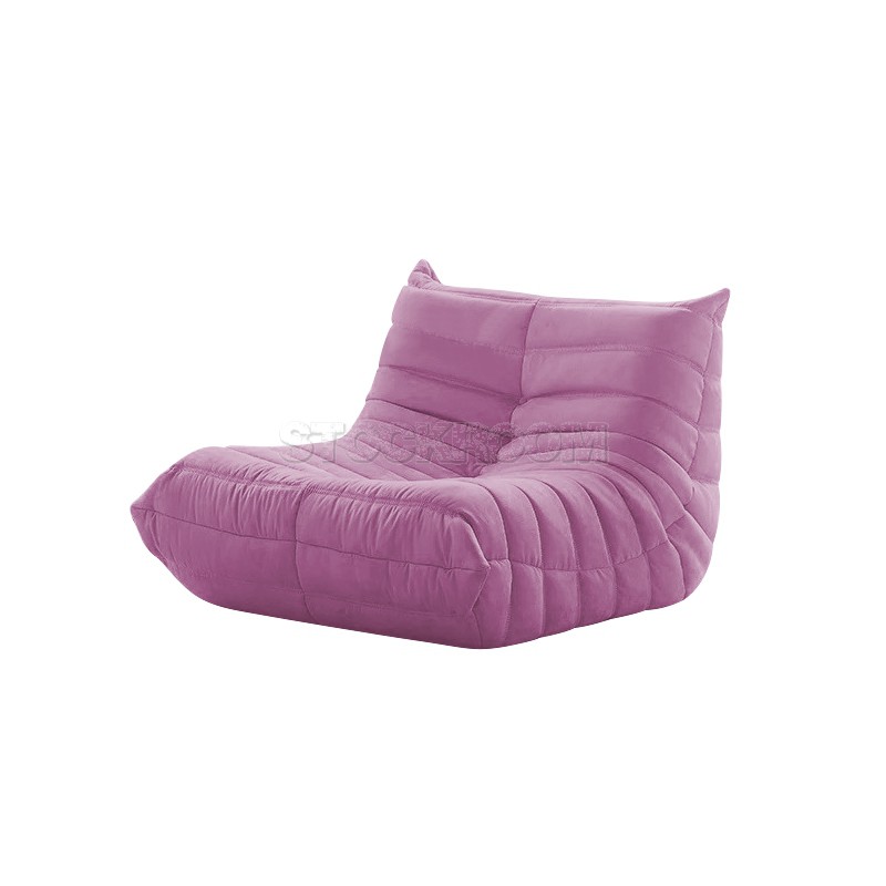 Lennox Caterpillar Style Velvet Armchair