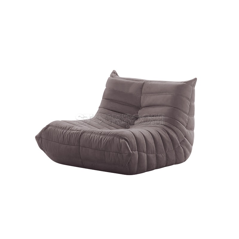 Lennox Caterpillar Style Velvet Armchair