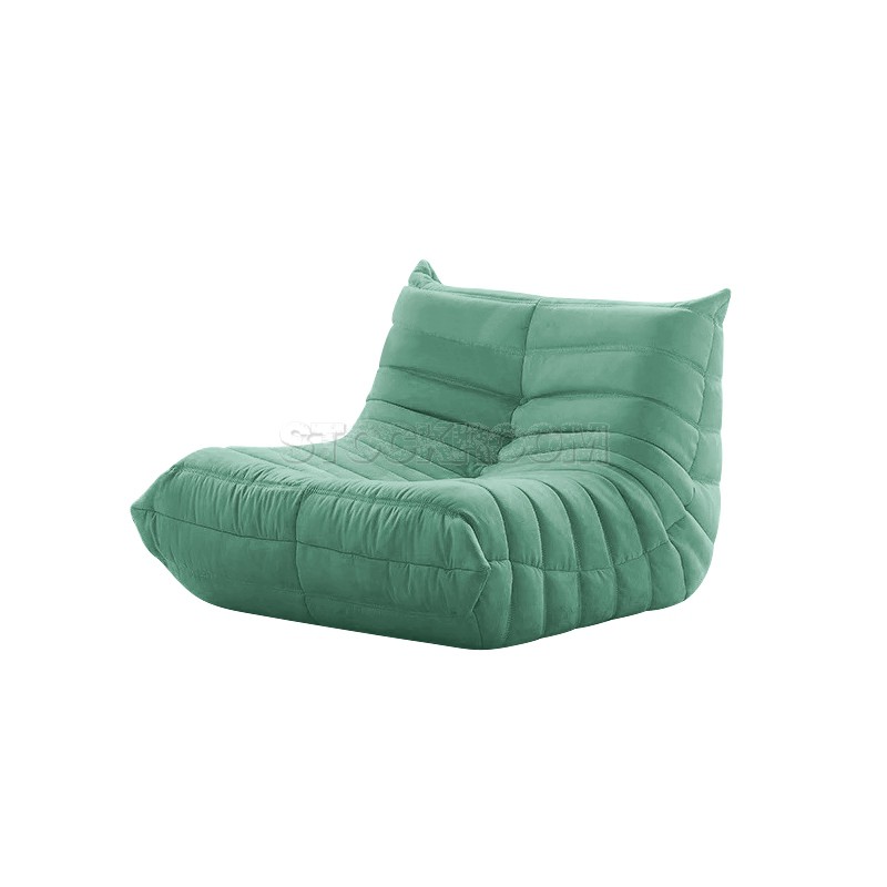 Lennox Caterpillar Style Velvet Armchair
