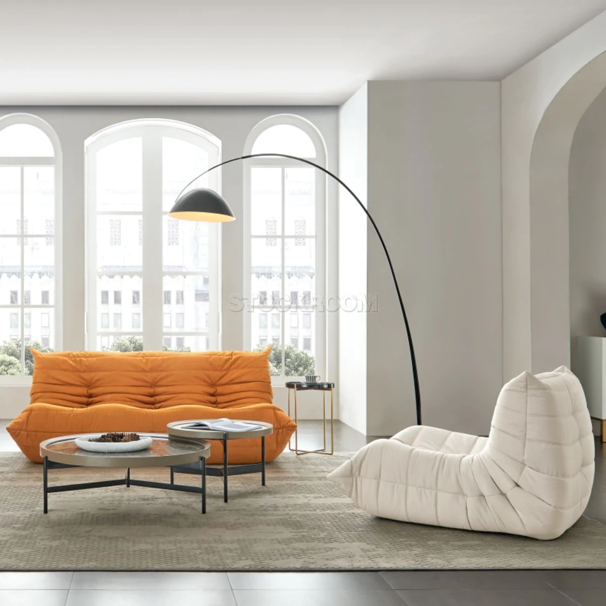 Lennox Caterpillar Style Velvet 2 Seater Sofa
