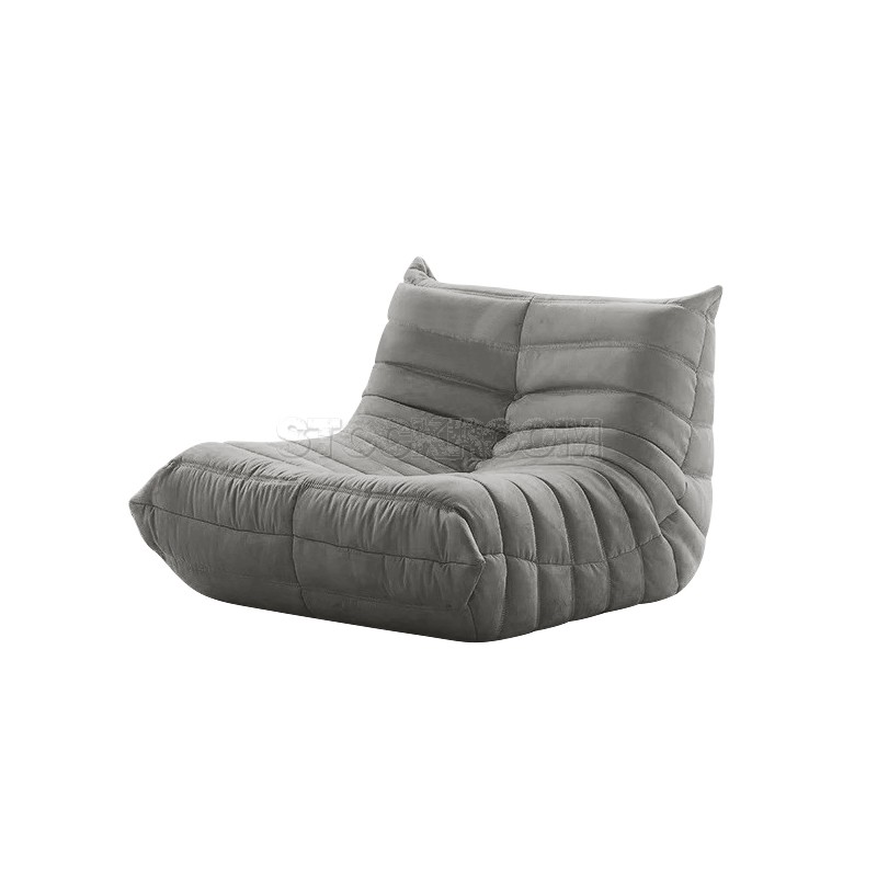 Lennox Caterpillar Style Velvet Armchair