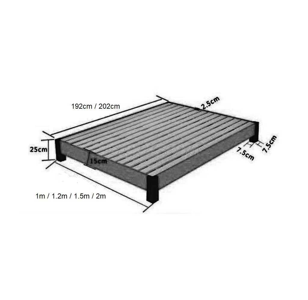 Lenova Contemporary Solid Wood Bed Frame