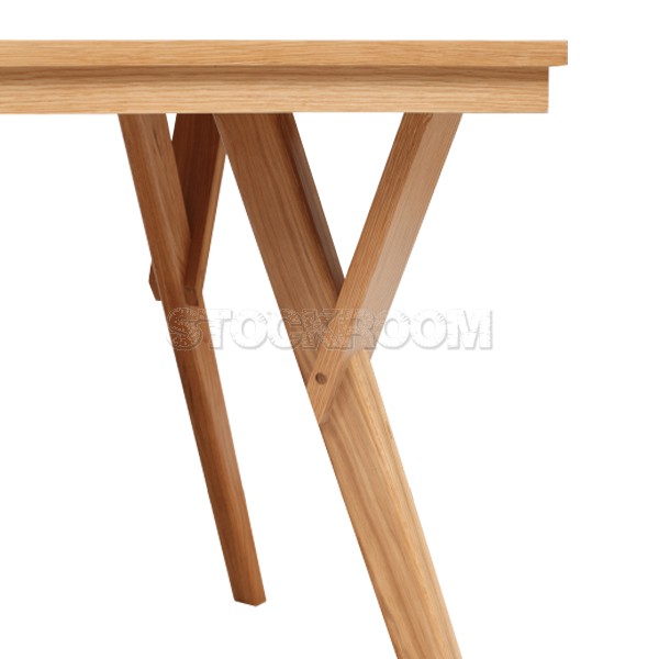 Levina Solid Oak Wood Dining Table