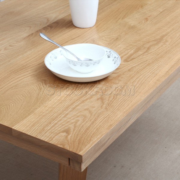 Levina Solid Oak Wood Dining Table