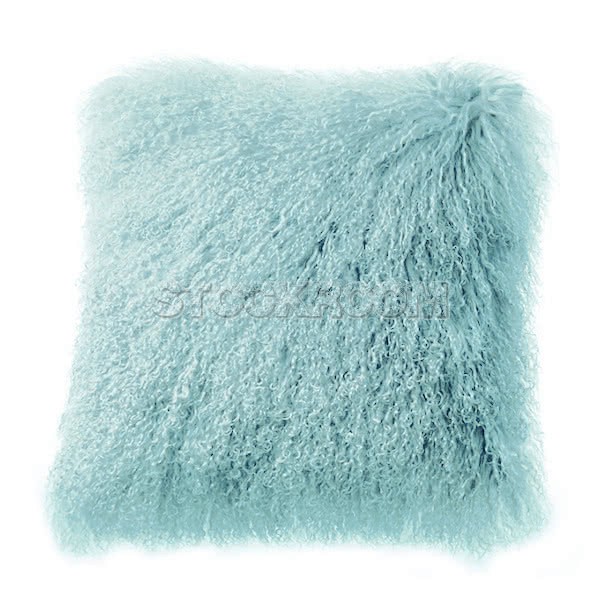 Mongolian Lamb Fur Cushion - White