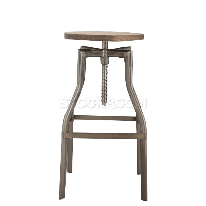 Loft Style Industrial Adjustable Low Bar Stool