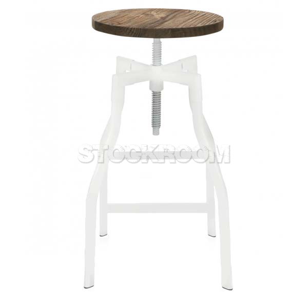 Loft Style Industrial Adjustable Low Bar Stool