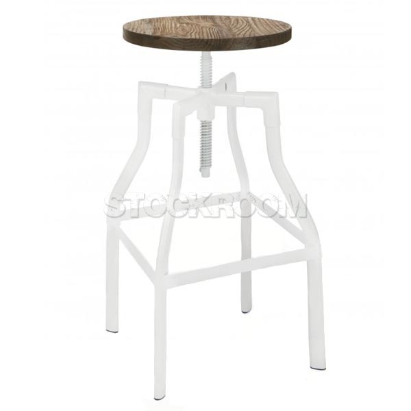 Loft Style Industrial Adjustable Low Bar Stool