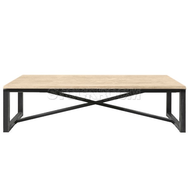 Loft Style Industrial Solid Wood Coffee Table