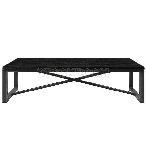 Loft Style Industrial Solid Wood Coffee Table