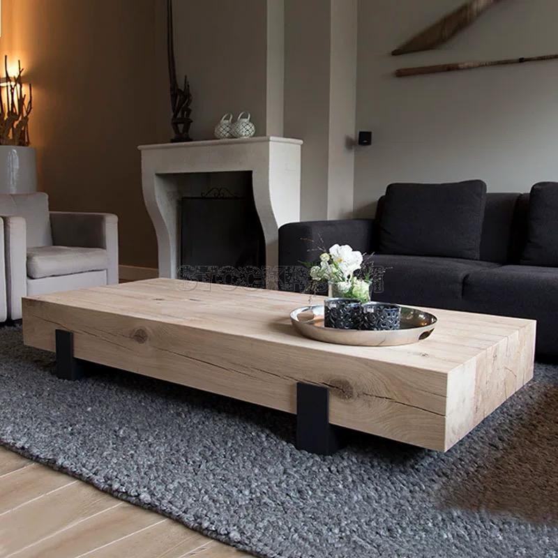 Log Industrial Style Solid Wood Coffee Table / Side Table