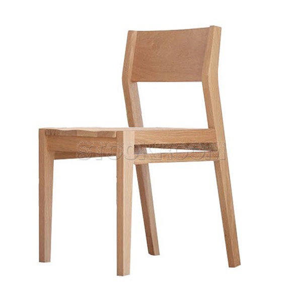 Logs Solid Oak Wood Dining Chair