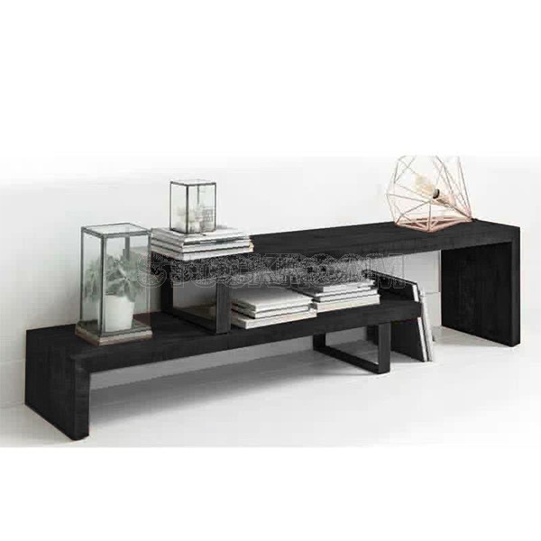 Lowa Industrial Style Solid Wood TV Cabinet