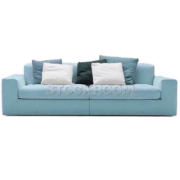 Lucca Fabric Feather Down Sofa - 2 Seater