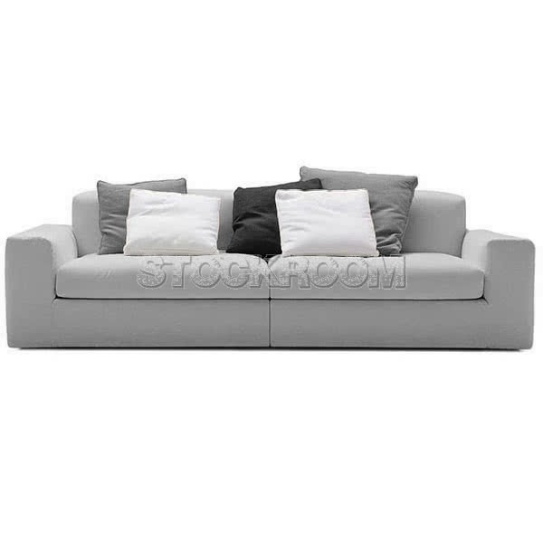 Lucca Fabric Feather Down Sofa - 2 Seater