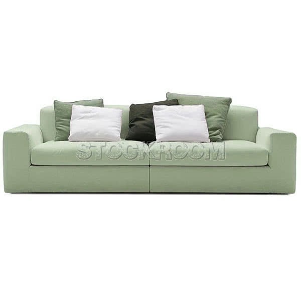 Lucca Fabric Feather Down Sofa - 2 Seater