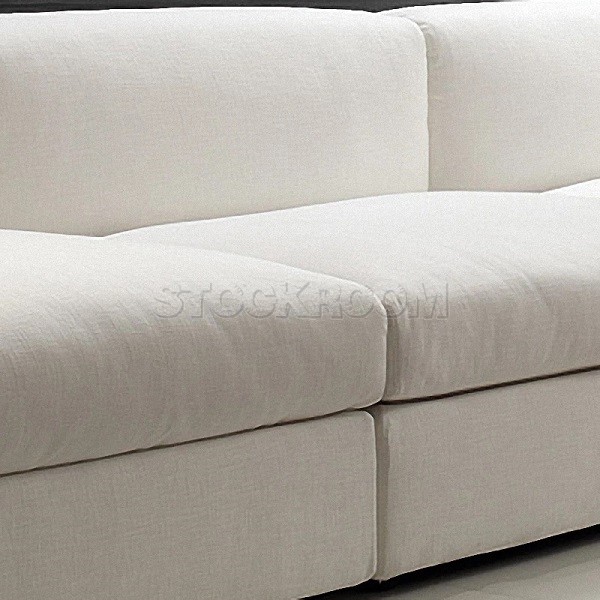 Lucca Fabric Feather Down Sofa - 3 seater