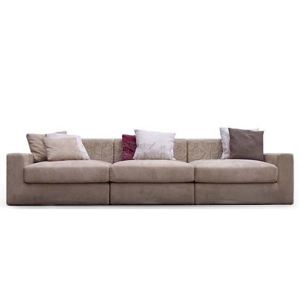 Lucca Fabric Feather Down Sofa - 3 seater